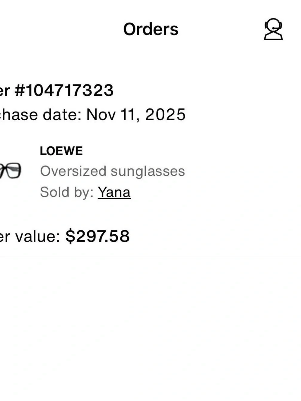 Loewe Black Oversized Eyeglasses